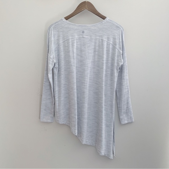 Lululemon To The Point Long Sleeve Top Sz 8 Space Dye Grey - Picture 5 of 7